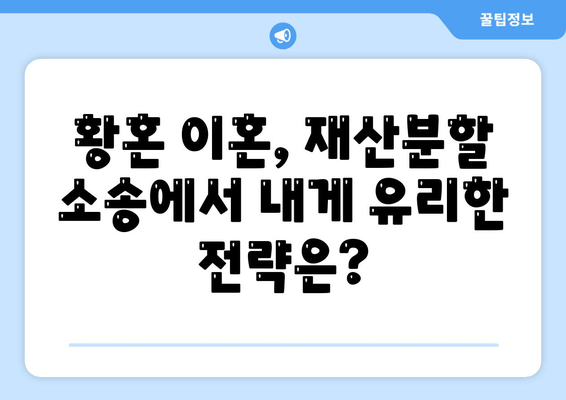 황혼 이혼, 재산 분할 소송 전략| 성공적인 결과를 위한 핵심 가이드 | 재산분할, 이혼소송, 변호사, 법률 팁