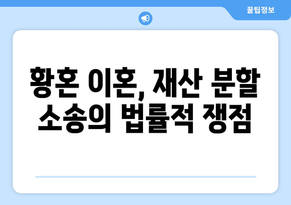 황혼이혼, 재산 분할 소송의 핵심 고려 사항| 쟁점과 전략 | 이혼, 재산분할, 소송, 법률