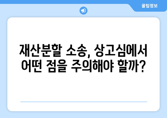 재산분할 법적 오류 발견! 상고심 대응 전략 & 성공 사례 | 재산분할, 상고심, 법률 전문가, 소송, 재판