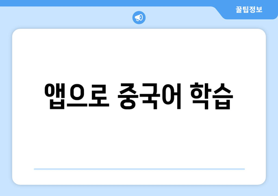 앱으로 중국어 학습