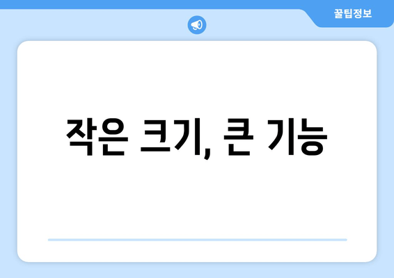 작은 크기, 큰 기능