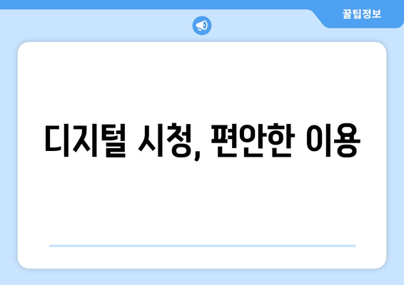 디지털 시청, 편안한 이용