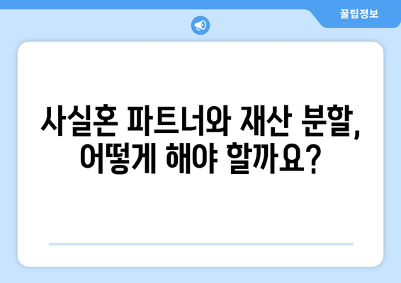 사실혼 재산 분할 갈등, 해결 위한 실질적인 조언 | 법률, 분쟁 해결, 재산 분할, 재산권