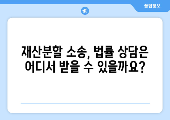 재산 분할 소송, 법률적 지원 없이는 절대 불가능할까요? | 재산분할, 이혼, 변호사, 소송, 법률 상담