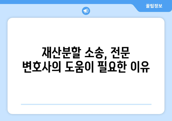 재산분할 소송, 법적 대표는 누가 해야 할까요? | 배우자, 재산분할, 소송, 변호사, 법률 조언