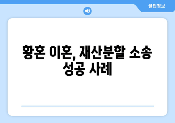 황혼 이혼, 재산분할 소송 승소 전략| 효과적인 준비와 대응 | 재산분할, 소송, 변호사, 전문가, 팁