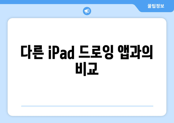 다른 iPad 드로잉 앱과의 비교