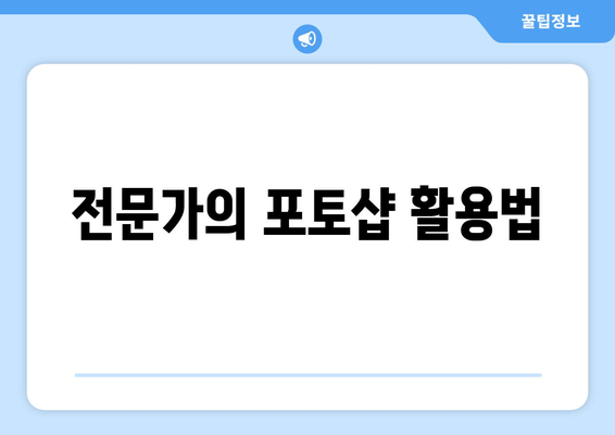 전문가의 포토샵 활용법