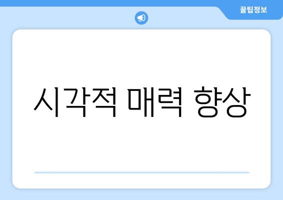 시각적 매력 향상