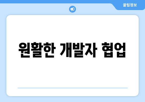 원활한 개발자 협업