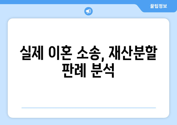 이혼 시 재산분할, 법률 논쟁의 핵심| 주요 쟁점 및 판례 분석 | 재산분할, 이혼소송, 법률, 쟁점, 판례