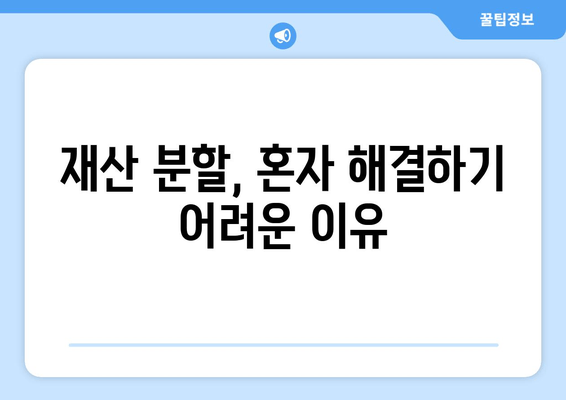 이혼소송, 재산분할은 변호사와 함께! 변호사 선임이 필수적인 이유 | 재산분할, 이혼소송, 변호사, 법률 상담