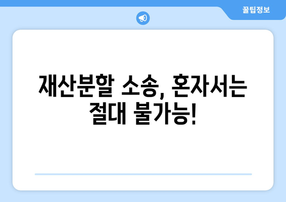 재산분할 소송, 법적 대리인 없이는 절대 불가능! | 재산분할, 소송, 변호사, 법률 상담, 이혼