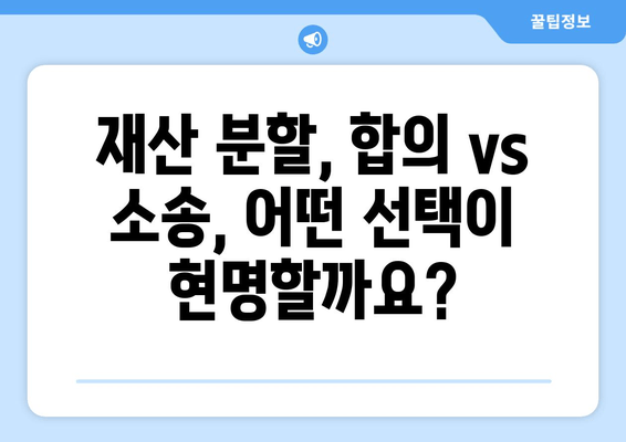 재산 분할 갈등, 이혼 소송에서 어떻게 조력받을까요? | 재산 분할, 이혼, 법률 조력, 소송 사례