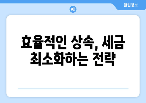 재산 상속, 세금 걱정 줄이는 최적화 전략 | 재산세, 상속세, 절세, 상속 계획