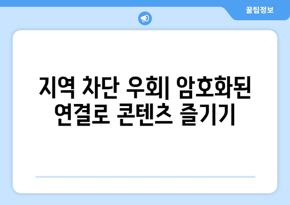 지역 차단 우회| 암호화된 연결로 콘텐츠 즐기기