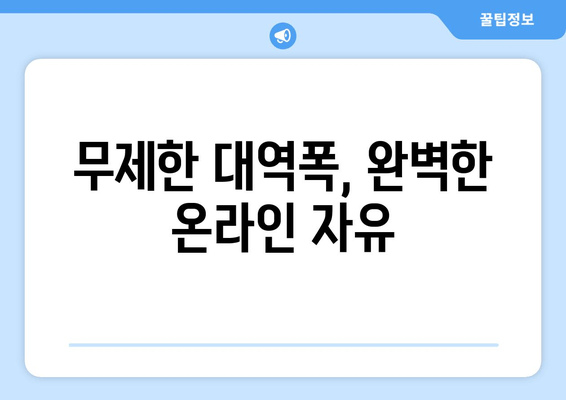 무제한 대역폭, 완벽한 온라인 자유