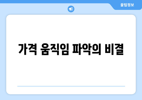 가격 움직임 파악의 비결