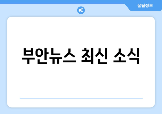 부안뉴스 최신 소식