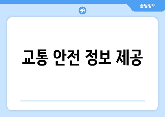 교통 안전 정보 제공