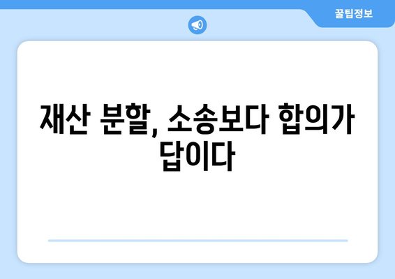 이혼 소송 재산 분할 갈등, 해결 위한 실질적인 조언 | 재산분할, 이혼, 소송, 합의, 전문가