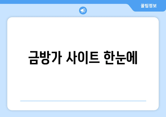 금방가 사이트 한눈에