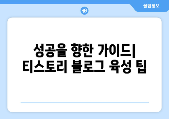 성공을 향한 가이드| 티스토리 블로그 육성 팁