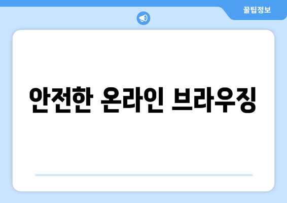 안전한 온라인 브라우징