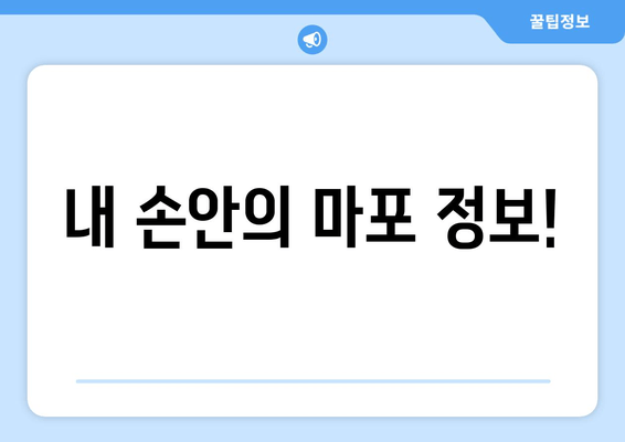 내 손안의 마포 정보!