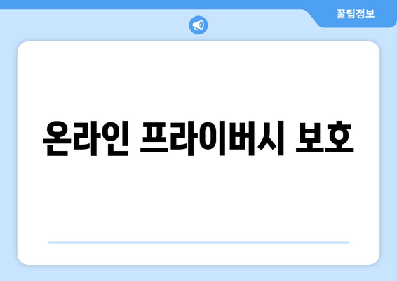 온라인 프라이버시 보호