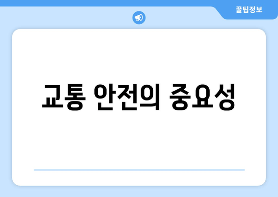 교통 안전의 중요성