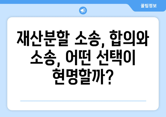 재산분할 소송, 법적 대변인의 역할과 효과적인 대응 전략 | 재산분할, 이혼, 변호사, 소송, 법률