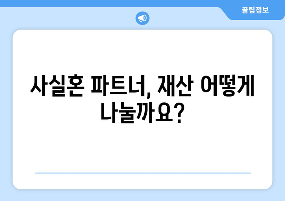 사실혼 재산분할, 변호사는 어떻게 갈등을 해결할까요? | 법률 전문가, 재산 분할, 합의, 소송