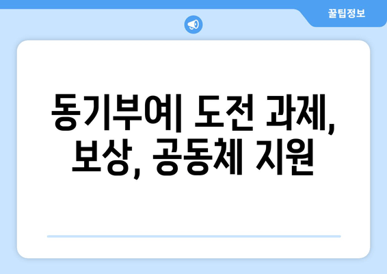 동기부여| 도전 과제, 보상, 공동체 지원