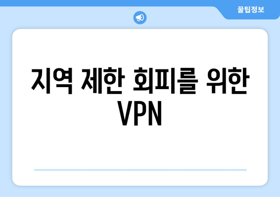 지역 제한 회피를 위한 VPN