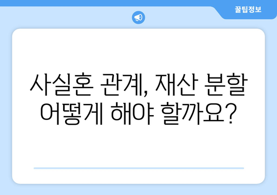 사실혼 재산 분할 갈등, 해결 위한 실질적인 가이드 | 법률, 재산, 분쟁, 소송, 합의