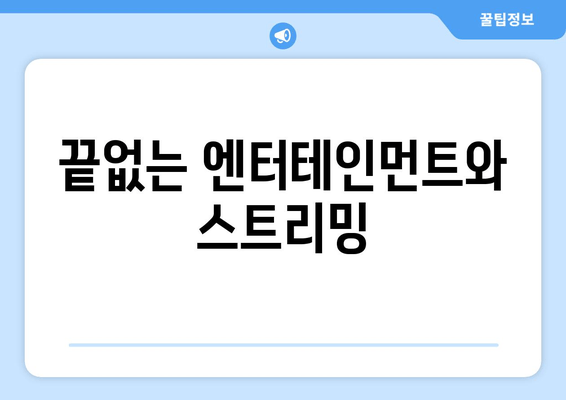 끝없는 엔터테인먼트와 스트리밍