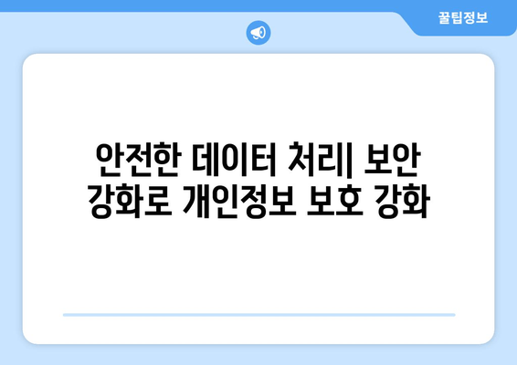 안전한 데이터 처리| 보안 강화로 개인정보 보호 강화