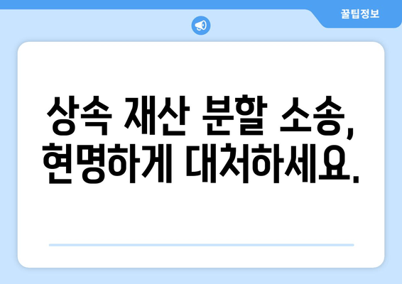 상속 재산 분할 소송, 어떻게 대처해야 할까요? | 소송 대비, 전문가 조언, 성공적인 결과