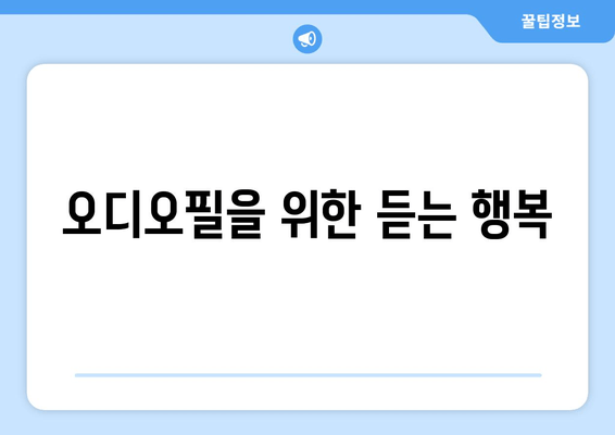 오디오필을 위한 듣는 행복