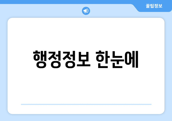 행정정보 한눈에