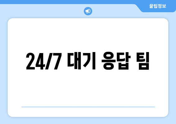 24/7 대기 응답 팀