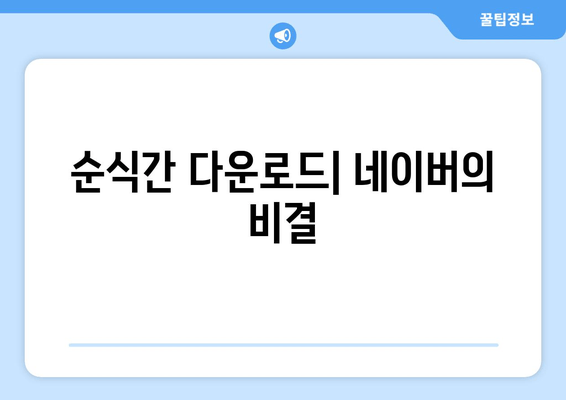 순식간 다운로드| 네이버의 비결