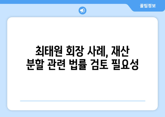 최태원 회장 재산 분할, 판단 오류 논란과 상고 재판의 의미 | 재산분할, 상고, 법률, 판결