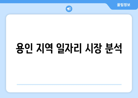 용인 지역 일자리 시장 분석