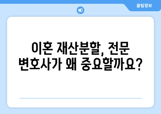 이혼소송 재산분할, 법적 대변 용역 선택 가이드 | 재산분할, 전문 변호사, 성공 전략, 소송 준비