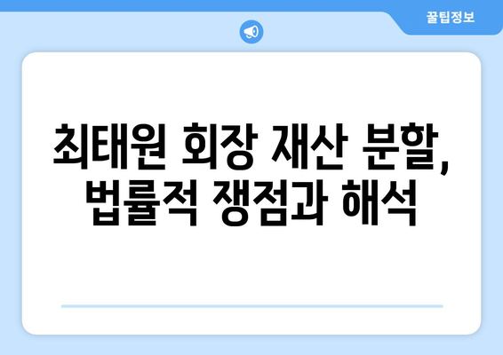 최태원 회장 재산 분할, 판단 오류 논란과 상고 재판의 의미 | 재산분할, 상고, 법률, 판결