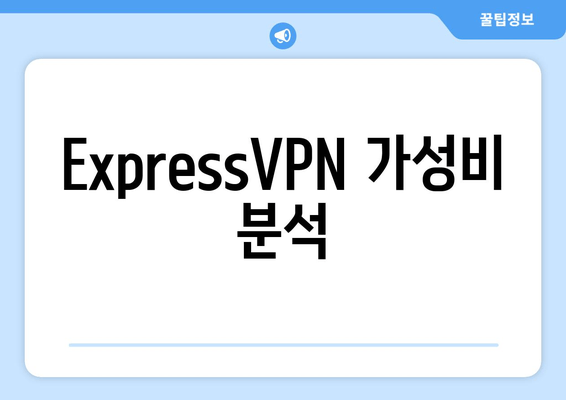 ExpressVPN 가성비 분석