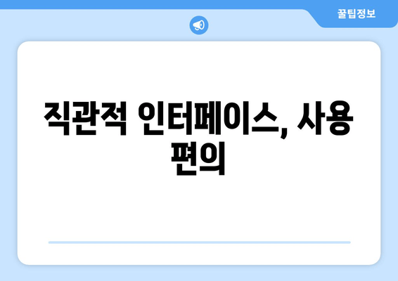 직관적 인터페이스, 사용 편의