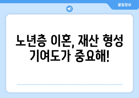 황혼 이혼, 재산 분할 소송의 핵심 논점 파악| 변호사가 알려주는 쟁점과 대응 전략 | 재산분할, 위자료, 재산 형성 기여, 노년층 이혼